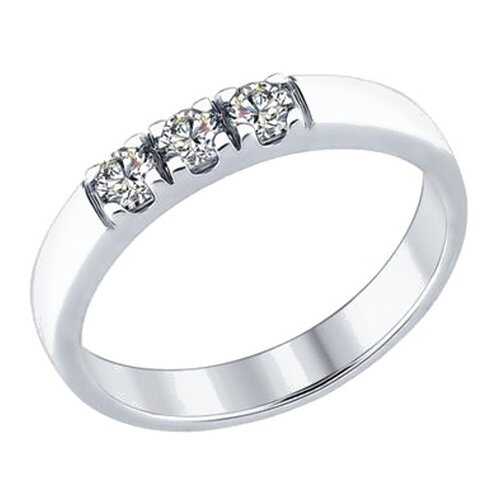 Кольцо женское SOKOLOV из серебра со Swarovski Zirconia 89010059 р.18.5 в Наше Золото