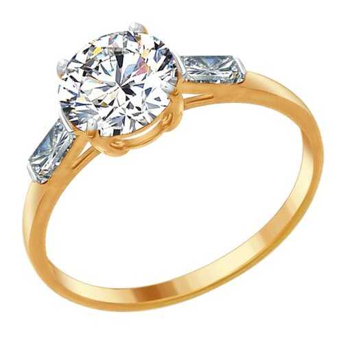 Кольцо женское SOKOLOV из серебра со Swarovski Zirconia 89010077 р.18.5 в Наше Золото