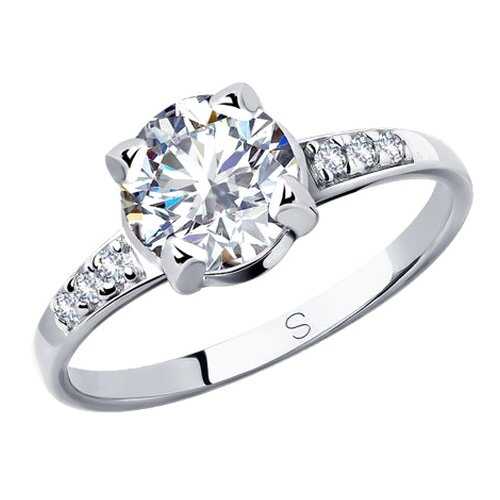 Кольцо женское SOKOLOV из серебра со Swarovski Zirconia 89010118 р.19.5 в Наше Золото