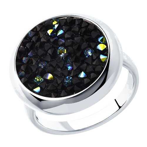 Серебряное кольцо женское с кристаллами Swarovski SOKOLOV 94012429 р.18 в Наше Золото
