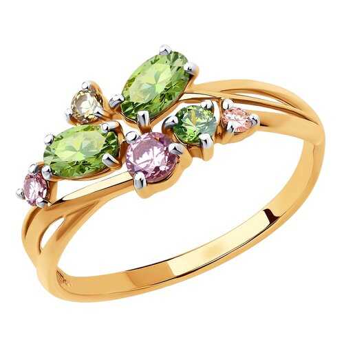 Кольцо женское SOKOLOV из золота с фианитами Swarovski 81010462 р.17 в Наше Золото