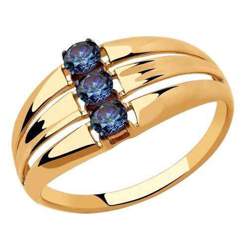 Кольцо женское SOKOLOV из золота с синими Swarovski Zirconia 81010448 р.19.5 в Наше Золото