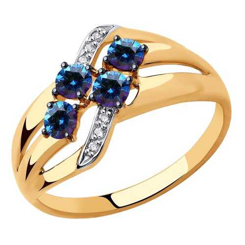 Кольцо женское SOKOLOV из золота с Swarovski Zirconia 81010450 р.18 в Наше Золото