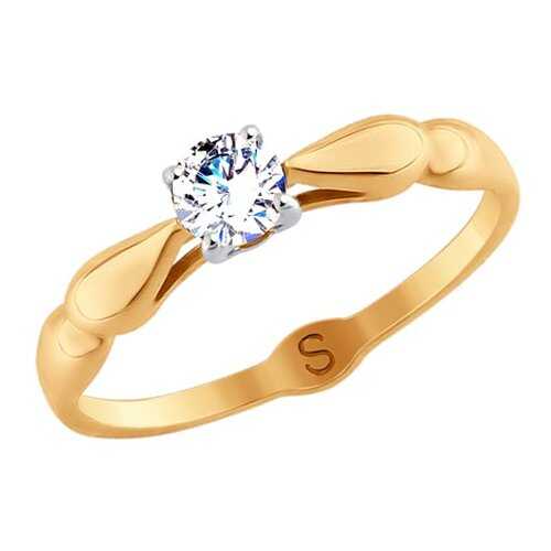 Кольцо женское SOKOLOV из золота со Swarovski Zirconia 81010363 р.18.5 в Наше Золото