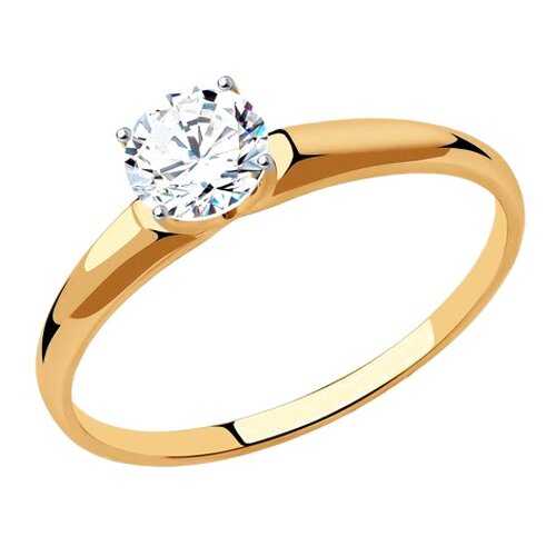 Кольцо женское SOKOLOV из золота со Swarovski Zirconia 81010438 р.18 в Наше Золото