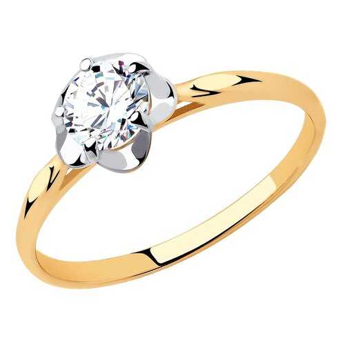 Кольцо женское SOKOLOV из золота со Swarovski Zirconia 81010453 р.17.5 в Наше Золото