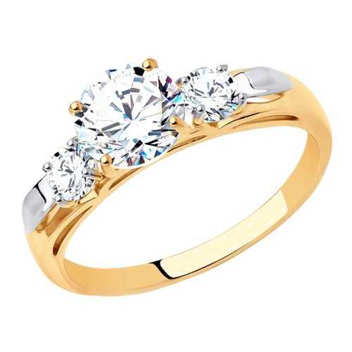 Помолвочное кольцо женское SOKOLOV из золота со Swarovski Zirconia 81010194 р.17 в Наше Золото