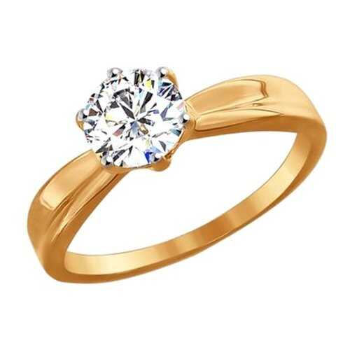 Помолвочное кольцо женское SOKOLOV из золота со Swarovski Zirconia 81010252 р.19 в Наше Золото