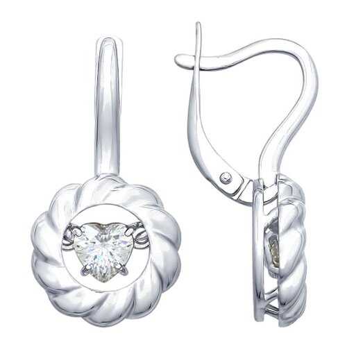 Серьги SOKOLOV из серебра со Swarovski Zirconia 89020091 в Наше Золото