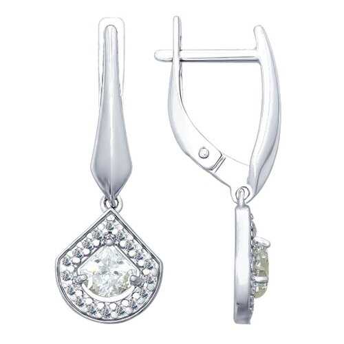 Серьги SOKOLOV из серебра со Swarovski Zirconia 89020092 в Наше Золото