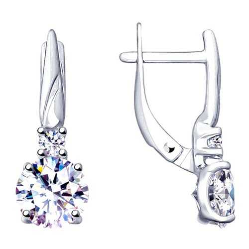 Серьги SOKOLOV из серебра со Swarovski Zirconia 89020108 в Наше Золото